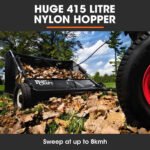 PlantCraft Lawn Sweeper 48" Wide, Tow Behind Leaf and Grass Clipping Collector, Universal Hitch for Ride on Mower, Garden Tractor - Image 3