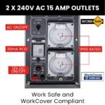 GENPOWER 8.4kW Peak 6kW Rated Commercial Diesel Generator, RCD Safety Switch, Electric Key Start, 2 x 15A, Single Phase - Image 4