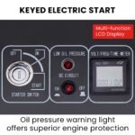 GENPOWER 8.4kW Peak 6kW Rated Commercial Diesel Generator, RCD Safety Switch, Electric Key Start, 2 x 15A, Single Phase - Image 5