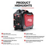 GENPOWER 2.3kW Peak 1.8kW Inverter Generator, 2x15A, 12V, USB, Portable, Petrol, Camping, Home Backup - Image 2