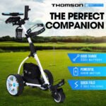 THOMSON Golf Buggy Electric Trolley Automatic Motorised Foldable Cart Powered - Image 2