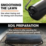 PLANTCRAFT 48" 116L Tow Behind Lawn Roller, Water or Sand Filled, for grass sod, seed, and unlevel ground - Image 5