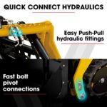 BAUMR-AG Grapple Bucket Accessory for BSR5000 Mini Loader Skid Steer, Quick Connect, Dual Hydraulic Cylinders - Image 4