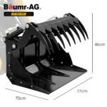 BAUMR-AG Grapple Bucket Accessory for BSR5000 Mini Loader Skid Steer, Quick Connect, Dual Hydraulic Cylinders - Image 6