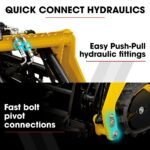 BAUMR-AG Pallet Forks Accessory for BSR5000 Mini Loader Skid Steer, Quick Connect Hydraulics, 150kg Rated Capacity - Image 4