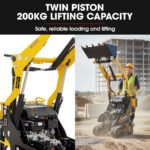 BAUMR-AG BSR5000 Mini Loader Skid Steer, with Bucket, 10hp OHV 4-Stroke Petrol Engine, 200kg Rated Operating Capacity - Image 9