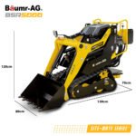 BAUMR-AG BSR5000 Mini Loader Skid Steer, with Bucket, 10hp OHV 4-Stroke Petrol Engine, 200kg Rated Operating Capacity - Image 11