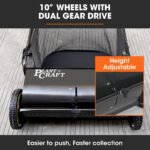 PlantCraft Push Lawn Sweeper, 26" Wide Leaf and Grass Clipping Collector - Image 5