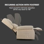 FORTIA Electric Recliner Lift Heat Chair for Elderly, Massage, Heat Therapy, Aged Care, Beige - Image 3