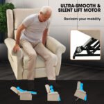 FORTIA Electric Recliner Lift Heat Chair for Elderly, Massage, Heat Therapy, Aged Care, Beige - Image 4