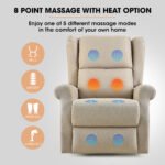 FORTIA Electric Recliner Lift Heat Chair for Elderly, Massage, Heat Therapy, Aged Care, Beige - Image 5
