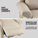 FORTIA Electric Recliner Lift Heat Chair for Elderly, Massage, Heat Therapy, Aged Care, Beige - Image 10