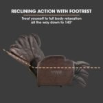 FORTIA Electric Massage Lift Recliner Chair Faux Leather 8 Point Massage Heating, Dark Crimson - Image 3