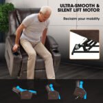 FORTIA Electric Massage Lift Recliner Chair Faux Leather 8 Point Massage Heating, Dark Crimson - Image 4