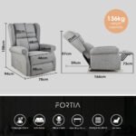 FORTIA Electric Recliner Lift Heat Chair for Elderly, Massage, Heat Therapy, Aged Care, Grey - Image 6