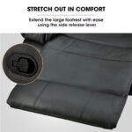 FORTIA Luxury Recliner Lounge Chair, Single Faux Leather Armchair, for Home Theatre Cinema, Elderly, Black - Image 9