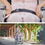 EQUIPMED Folding Aluminium Wheelchair, 20" Wheels, Park Brakes, 100kg Capacity, Blue - Image 9