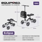 EQUIPMED Knee Scooter Walker, Disc Brake - Suspension Bag - Broken Leg Ankle Foot Mobility - Crutches Alternative - - Image 10