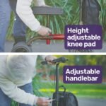 Equipmed Knee Scooter Walker, Dual Brakes - Bag - Broken Leg Ankle Foot Mobility - Crutches Alternative - Red - Image 4