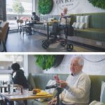 Equipmed Knee Scooter Walker, Dual Brakes - Bag - Broken Leg Ankle Foot Mobility - Crutches Alternative - Red - Image 6