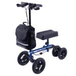 EQUIPMED Knee Scooter Walker, 10 inch Tyres Dual Brakes Bag - Broken Leg Ankle Foot Mobility - Crutches Alternative - Blue - Image 6