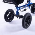 EQUIPMED Knee Scooter Walker, 10 inch Tyres Dual Brakes Bag - Broken Leg Ankle Foot Mobility - Crutches Alternative - Blue - Image 4