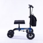 EQUIPMED Knee Scooter Walker, 10 inch Tyres Dual Brakes Bag - Broken Leg Ankle Foot Mobility - Crutches Alternative - Blue - Image 5