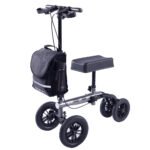 EQUIPMED Knee Scooter Walker, 10 inch Tyres Dual Brakes Bag - Broken Leg Ankle Foot Mobility - Crutches Alternative - Titanium colour - Image 8