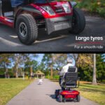 EQUIPMED VentureCruise Mobility Scooter, S-XXL comfortable size for all riders, 30km Max Range, 180kg capacity, Red - Image 4