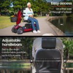 EQUIPMED VentureCruise Mobility Scooter, S-XXL comfortable size for all riders, 30km Max Range, 180kg capacity, Red - Image 6