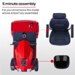 EQUIPMED VentureCruise Mobility Scooter, S-XXL comfortable size for all riders, 30km Max Range, 180kg capacity, Red - Image 7