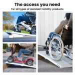 EQUIPMED 123cm Portable Folding Aluminium Access Ramp 272kg Rated, Silver, for Wheelchair, Mobility Scooter - Image 8