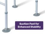 Equipmed Over Toilet Support Frame Safety Grab Aid Rail, 125kg Capacity, Adjustable Height and Width - Image 4