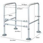 Equipmed Over Toilet Support Frame Safety Grab Aid Rail, 125kg Capacity, Adjustable Height and Width - Image 5