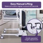 EQUIPMED 4in1 Patient Lift Transfer Chair, Manual Height Adjustment, Shower Compatible, Over Toilet, Removable Commode, for Seniors Elderly Disabled - Image 4