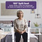 EQUIPMED 4in1 Patient Lift Transfer Chair, Manual Height Adjustment, Shower Compatible, Over Toilet, Removable Commode, for Seniors Elderly Disabled - Image 8