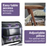 Equipmed Folding Manual Reclining Wheelchair Self Propelled, 24" Rear Wheels, Chrome Steel Frame, 46cm Wide Seat, 100kg Capacity, Park Brakes - Image 10