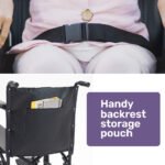 EQUIPMED Folding Transit Manual Wheelchair, Attendant Propelled, Steel Frame, Wide Seat, Comfortable for S-XL, 114kg Capacity, Park Brakes, Transport - Image 9