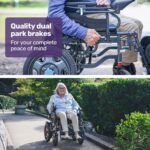 Equipmed Electric Folding Wheelchair, Wide Bariatric Chair Seat, Comfortable for S-XL, Long Range, Lithium Battery, Black/Grey - Image 9