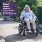 Equipmed Electric Folding Wheelchair, Wide Bariatric Chair Seat, Comfortable for S-XL, Long Range, Lithium Battery, Black/Grey - Image 13