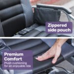 EQUIPMED Power Electric Wheelchair, Long Range, Auto Recline, Lithium Battery, 16" Rear Wheels, Headrest, Folding, Grey/Black - Image 5