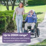 EQUIPMED Power Electric Wheelchair, Wide Bariatric Chair, Comfortable for S-XL, Long Range, Recline Adjustment, Lithium Battery, 16'' Wheels, Headrest, Folding - Image 3