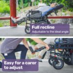 EQUIPMED Power Electric Wheelchair, Wide Bariatric Chair, Comfortable for S-XL, Long Range, Recline Adjustment, Lithium Battery, 16'' Wheels, Headrest, Folding - Image 6