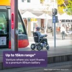 EQUIPMED Power Electric Wheelchair, Long Range, Airline Approved, Folding, Aluminium Frame, Lithium Battery, Blue - Image 4