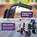 EQUIPMED Electric Wheelchair Folding, Folding, Long Range, Lithium Battery, 24" Rear Wheels, Black - Image 7