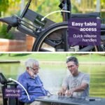 EQUIPMED Electric Wheelchair Folding, Folding, Long Range, Lithium Battery, 24" Rear Wheels, Black - Image 9