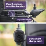 EQUIPMED Electric Folding Wheelchair, Wide Bariatric Chair Seat, Comfortable for S-XL, Long Range, Lithium Battery, Black - Image 6