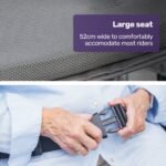 EQUIPMED Electric Folding Wheelchair, Wide Bariatric Chair Seat, Comfortable for S-XL, Long Range, Lithium Battery, Black - Image 12