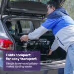 EQUIPMED Electric Folding Wheelchair, Wide Bariatric Chair Seat, Comfortable for S-XL, Long Range, Lithium Battery, Black - Image 14