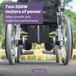 EQUIPMED Power Electric Wheelchair, XL Wide Bariatric Chair Seat, Long Range, Airline Approved, Recline Adjustment, Lithium Battery, 22" Wheels, Headrest, Black - Image 7